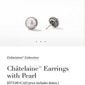 David Yurman Chatelaine pearl stud earrings